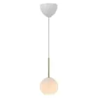 Nordlux Franca 13 Suspension Luminaire Verre et Métal Laiton | Convient pour E14