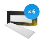 Lot 6x Bright Choice Dalle LED Backlit 36W 3240lm - 840 Blanc Froid | 120x30cm - UGR 