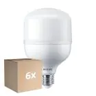 Lot 6x Philips TrueForce LED E27 HPL/HPI/SON G3 Dépolie 30W 4000lm 180D - 840 Blanc Froid | Remplacement 125W